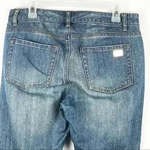 Michael Kors Sexy Boyfriend Jeans 6 Studded Cuff Crop - Picture 3 of 10